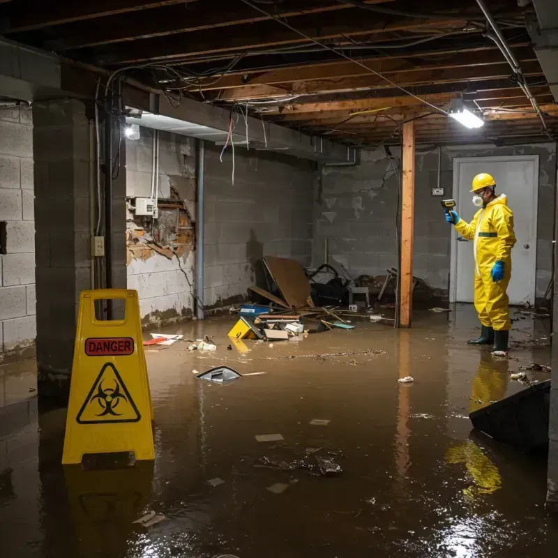 Flooded Basement Electrical Hazard in Bay Harbor, MI Property